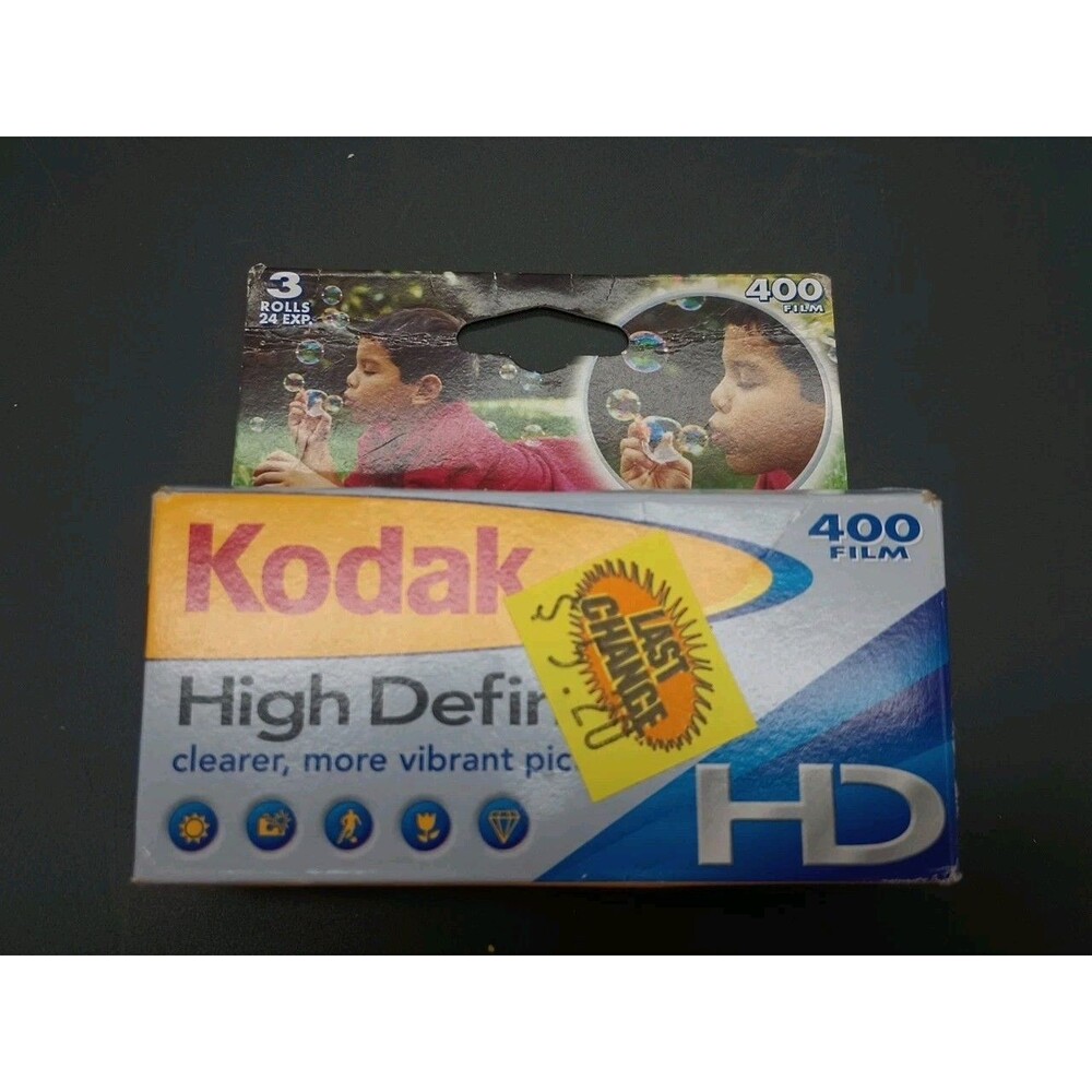 Kodak High Definition 400 Color Film 3 Roll Pack Outdated 2008 NEW SEALED